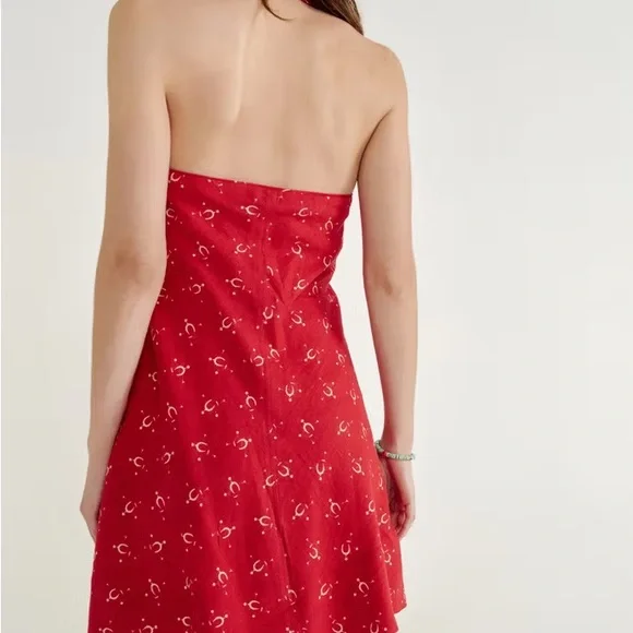 Red Halter Neck Dress - Picture 2 of 5